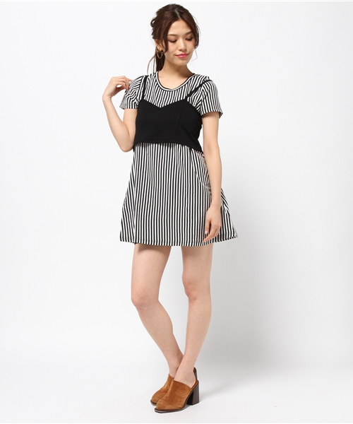 SLY（スライ）の「ビスチェレイヤードOP（ワンピース・レディース・トップグレー/マルチ/ホワイト・2/1）」の7枚目の写真