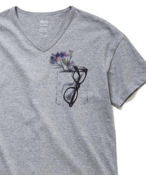 rehacer（レアセル）の「rehacer : Sun shade on Japan made body / サン シェイド メイドインジャパン（Tシャツ/カットソー・メンズ・カーキ/グレー/ホワイト・MEDIUM/SMALL/LARGE/X-LARGE）」の2枚目の写真