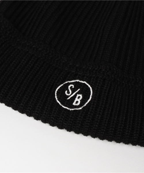 SURF/BRAND(サーフブランド)の「SURF/BRAND ロゴ サマーニット帽 キャップ(ニットキャップ/ビーニー・メンズ・ブラック/ホワイト・FREE)」の5枚目の写真