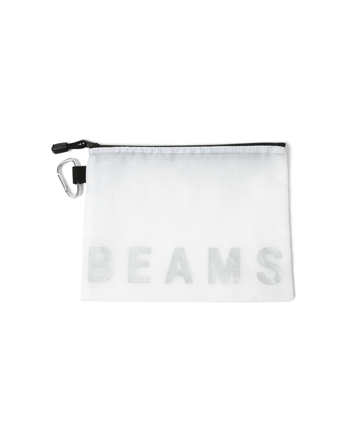 bpr BEAMS(ビーピーアール ビームス )の「BEAMS / ナイロンポーチ M(ポーチ)」|ホワイト