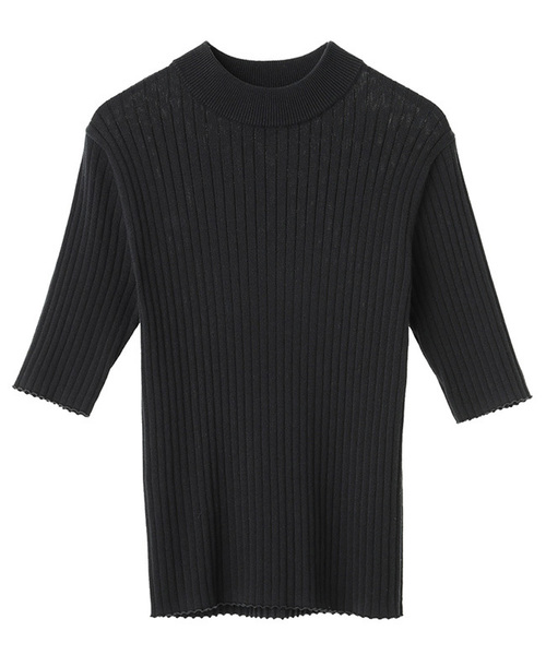 CLANE（クラネ）の「TIGHT HI NECK KNIT TOPS（その他トップス・レディース・オレンジ/ホワイト/ブラック・1/2）」の2枚目の写真