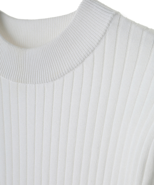 CLANE（クラネ）の「TIGHT HI NECK KNIT TOPS（その他トップス・レディース・オレンジ/ホワイト/ブラック・1/2）」の18枚目の写真