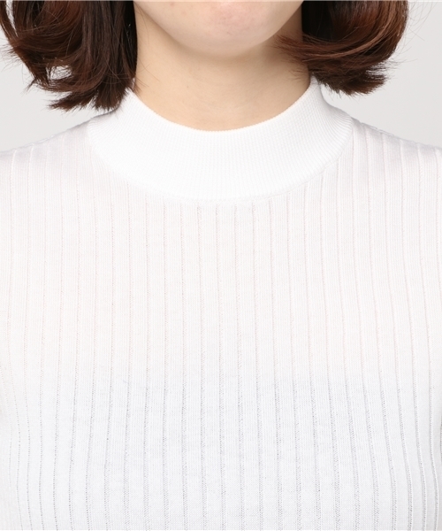 CLANE（クラネ）の「TIGHT HI NECK KNIT TOPS（その他トップス・レディース・オレンジ/ホワイト/ブラック・1/2）」の12枚目の写真