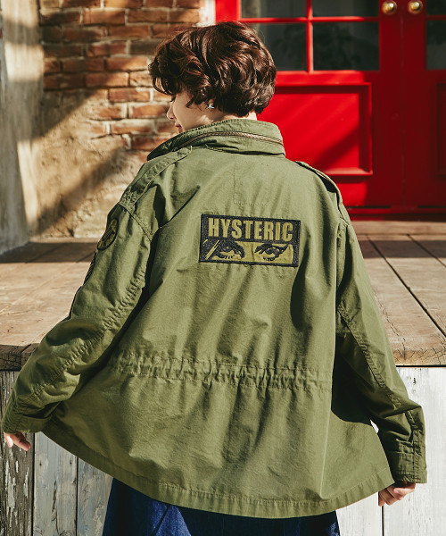 HYSTERIC GLAMOUR（ヒステリックグラマー）の「M-65JK（ミリタリージャケット・レディース・カーキ/グリーン系カモフラージュ/ブラック・FREE）」の19枚目の写真