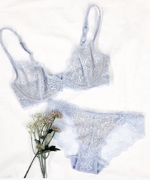 ANNEBRA(アンブラ)の「「ANNEBRA/アンブラ」 Acacia 総レースノーマルショーツ(ショーツ)」|ブルー系その他