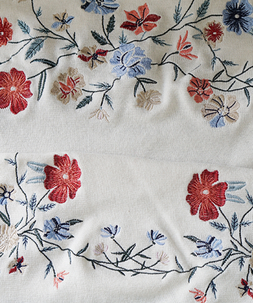 laboratory work（ラボラトリーワーク）の「刺繍袖フレアプルオーバー（Tシャツ/カットソー・レディース・オフホワイト/杢グレー/ブラック・MEDIUM）」の11枚目の写真