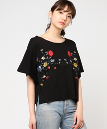 laboratory work | 刺繍袖フレアプルオーバー(Tシャツ/カットソー)