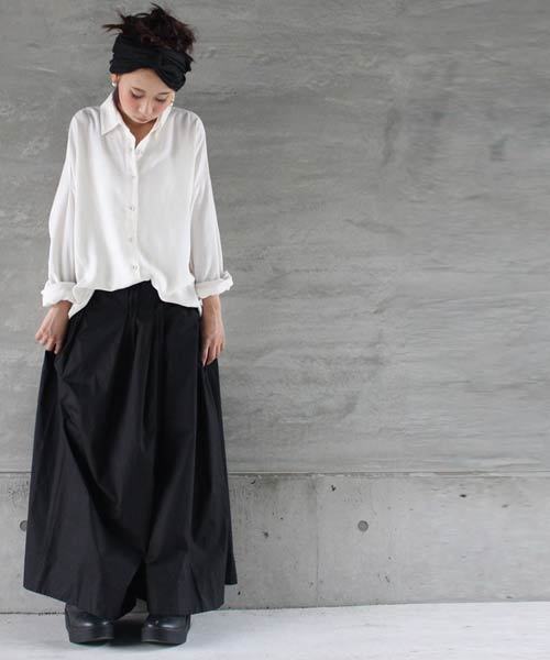 antiqua（アンティカ）の「前後差デザインシャツ（シャツ/ブラウス・レディース・ベージュ/オフホワイト/ピンク・FREE）」の2枚目の写真