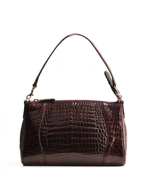 クロコダイルレザーショルダーバッグ（クラッチバッグ）｜sankyo