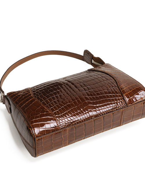 クロコダイルレザーショルダーバッグ（クラッチバッグ）｜sankyo