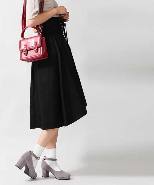 WEGO（ウィゴー）の「WEGO/コルセットベルトイレヘムスカート（スカート・レディース・ブラック/ワイン/ベージュ/ベージュ系その他2・FREE）」の18枚目の写真