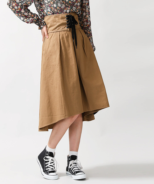 WEGO（ウィゴー）の「WEGO/コルセットベルトイレヘムスカート（スカート・レディース・ブラック/ワイン/ベージュ/ベージュ系その他2・FREE）」の16枚目の写真