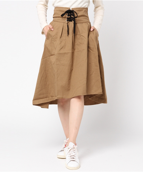 WEGO（ウィゴー）の「WEGO/コルセットベルトイレヘムスカート（スカート・レディース・ブラック/ワイン/ベージュ/ベージュ系その他2・FREE）」の22枚目の写真