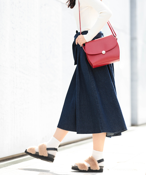 WEGO(ウィゴー)の「WEGO/デニムリボンイレヘムミディスカート(デニムスカート・レディース・インディゴブルー/ダークインディゴブルー・SMALL/LARGE/MEDIUM)」の5枚目の写真