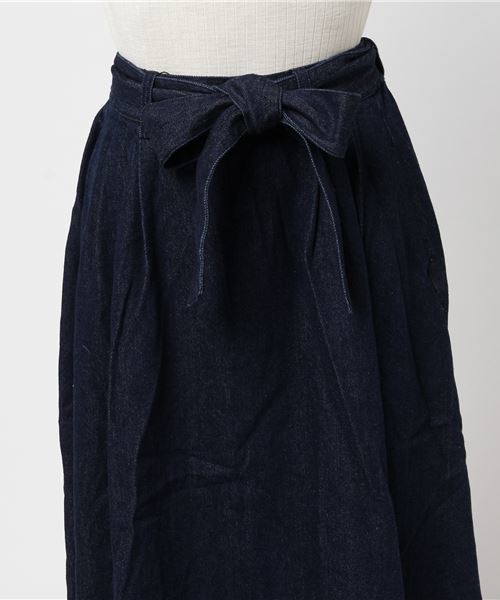 WEGO(ウィゴー)の「WEGO/デニムリボンイレヘムミディスカート(デニムスカート・レディース・インディゴブルー/ダークインディゴブルー・SMALL/LARGE/MEDIUM)」の16枚目の写真