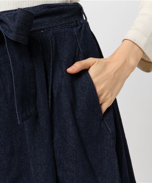 WEGO(ウィゴー)の「WEGO/デニムリボンイレヘムミディスカート(デニムスカート・レディース・インディゴブルー/ダークインディゴブルー・SMALL/LARGE/MEDIUM)」の12枚目の写真