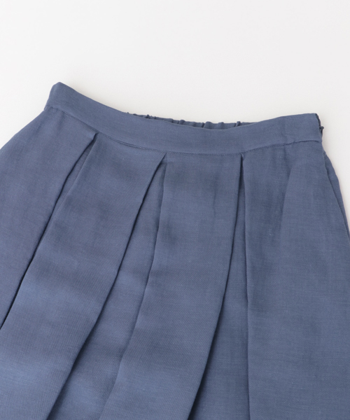 かぐれ（カグレ）の「リネンワッシャータックスカート（スカート・レディース・ベージュ/ブルー/ネイビー・FREE）」の9枚目の写真