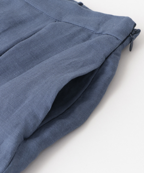 かぐれ（カグレ）の「リネンワッシャータックスカート（スカート・レディース・ベージュ/ブルー/ネイビー・FREE）」の10枚目の写真