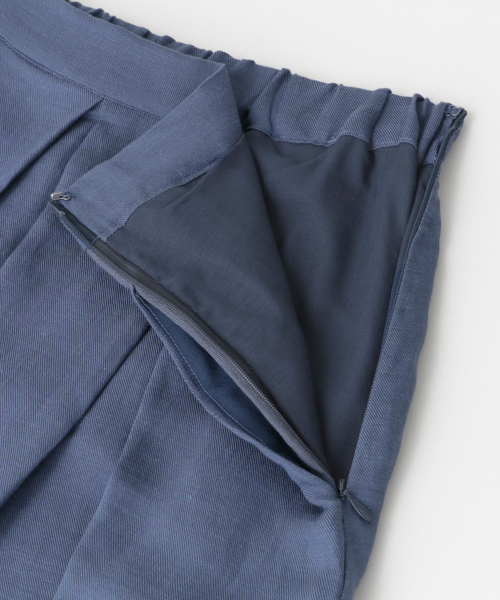 かぐれ（カグレ）の「リネンワッシャータックスカート（スカート・レディース・ベージュ/ブルー/ネイビー・FREE）」の11枚目の写真