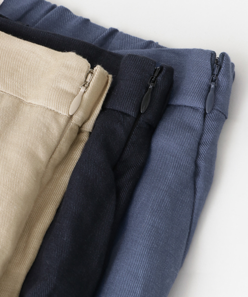 かぐれ（カグレ）の「リネンワッシャータックスカート（スカート・レディース・ベージュ/ブルー/ネイビー・FREE）」の15枚目の写真