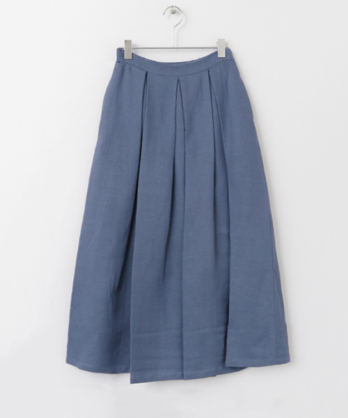 かぐれ（カグレ）の「リネンワッシャータックスカート（スカート・レディース・ベージュ/ブルー/ネイビー・FREE）」の16枚目の写真