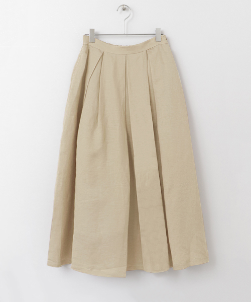 かぐれ（カグレ）の「リネンワッシャータックスカート（スカート・レディース・ベージュ/ブルー/ネイビー・FREE）」の17枚目の写真