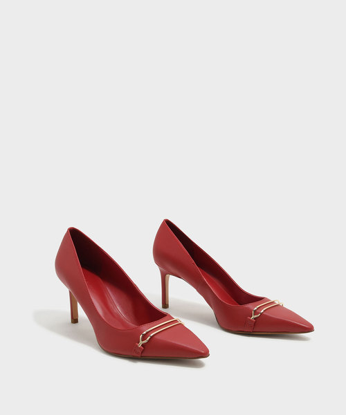 CHARLES & KEITH(チャールズ & キース)の「メタリックディテールパンプス / METALLIC DETAIL PUMPS(パンプス・レディース・レッド/ライトベージュ/ブラック・22.5cm/23.5cm/23cm/24.5cm/25cm)」の10枚目の写真