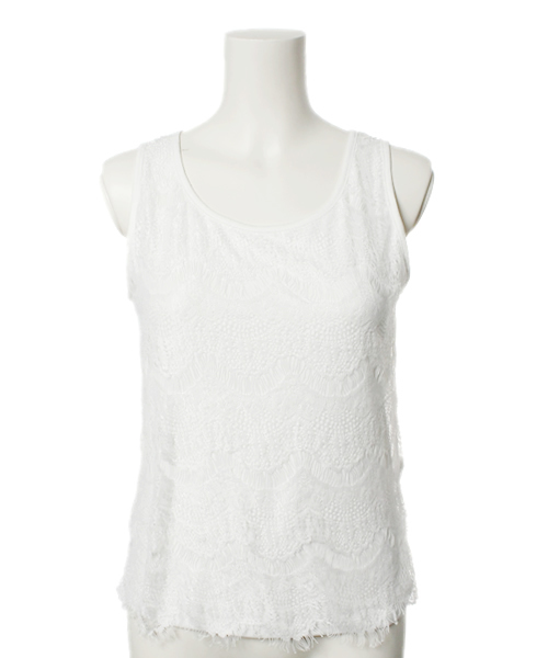 BEAMS LIGHTS Women's（ビームスライツ ウィメンズ）の「BEAMS LIGHTS / レースリバーシブル タンクトップ（タンクトップ・レディース・ホワイト/ネイビー/ブラック・36/38）」の2枚目の写真