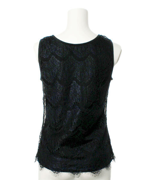 BEAMS LIGHTS Women's（ビームスライツ ウィメンズ）の「BEAMS LIGHTS / レースリバーシブル タンクトップ（タンクトップ・レディース・ホワイト/ネイビー/ブラック・36/38）」の5枚目の写真