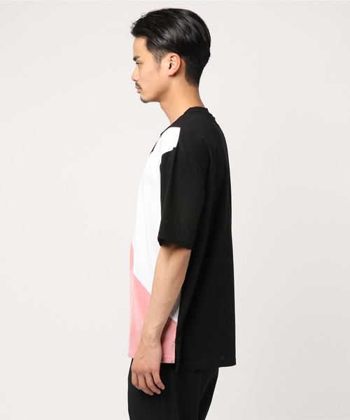 VIBGYOR(ヴィブジョー)の「VIBGYOR Select/ ベロア切替TシャツA(Tシャツ/カットソー・メンズ・ホワイト/ブラック・MEDIUM/LARGE/X-LARGE)」の3枚目の写真