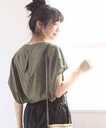 coen | 【先行販売・接触冷感】梨地変形Vネックカットソー(Tシャツ/カットソー)