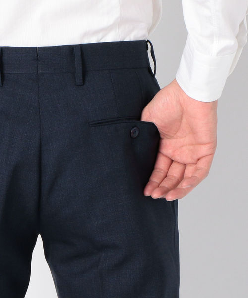 SHIPS（シップス）の「SD: ラスティック ソリッド トロピカル ドレスパンツ (ネイビー)（その他パンツ・メンズ・ネイビー・44/46/48）」の6枚目の写真