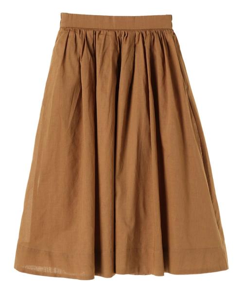 AMERICAN HOLIC（アメリカンホリック）の「・綿麻ギャザーフレアスカート＊（スカート・レディース・ベージュ/ネイビー/カーキ/その他5/ストライプ/チェック・FREE）」の7枚目の写真