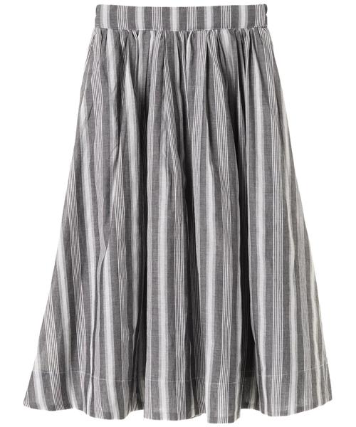 AMERICAN HOLIC（アメリカンホリック）の「・綿麻ギャザーフレアスカート＊（スカート・レディース・ベージュ/ネイビー/カーキ/その他5/ストライプ/チェック・FREE）」の10枚目の写真