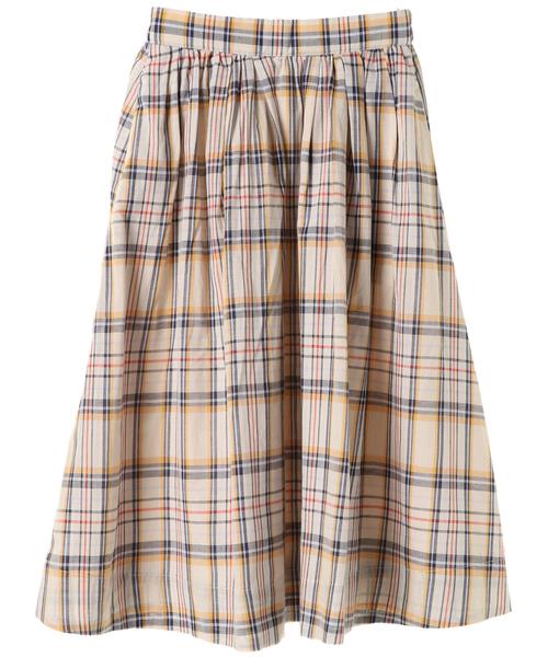 AMERICAN HOLIC（アメリカンホリック）の「・綿麻ギャザーフレアスカート＊（スカート・レディース・ベージュ/ネイビー/カーキ/その他5/ストライプ/チェック・FREE）」の12枚目の写真