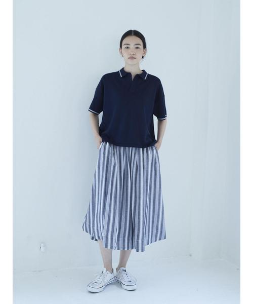 AMERICAN HOLIC（アメリカンホリック）の「・綿麻ギャザーフレアスカート＊（スカート・レディース・ベージュ/ネイビー/カーキ/その他5/ストライプ/チェック・FREE）」の14枚目の写真