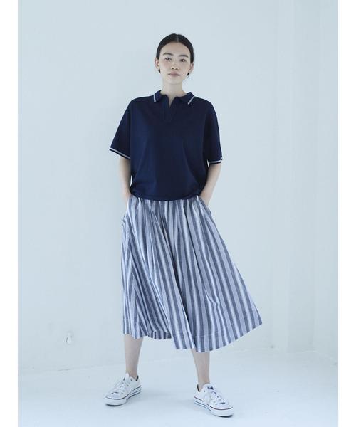 AMERICAN HOLIC（アメリカンホリック）の「・綿麻ギャザーフレアスカート＊（スカート・レディース・ベージュ/ネイビー/カーキ/その他5/ストライプ/チェック・FREE）」の15枚目の写真