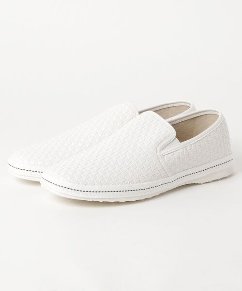 Dedes（デデス）の「Dedes / レザー編み込み風型押しスリッポン(5241)（スリッポン・メンズ・ホワイト/ブラック/ワイン/キャメル/ブラウン/ダークブラウン・44/40/41/42/43）」の11枚目の写真