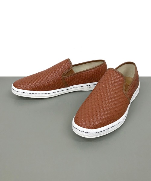 Dedes（デデス）の「Dedes / レザー編み込み風型押しスリッポン(5241)（スリッポン・メンズ・ホワイト/ブラック/ワイン/キャメル/ブラウン/ダークブラウン・44/40/41/42/43）」の14枚目の写真