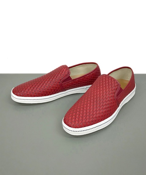 Dedes（デデス）の「Dedes / レザー編み込み風型押しスリッポン(5241)（スリッポン・メンズ・ホワイト/ブラック/ワイン/キャメル/ブラウン/ダークブラウン・44/40/41/42/43）」の16枚目の写真