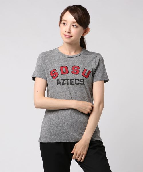 liflattie ships（リフラティ シップス）の「RETRO BRAND:カレッジプリントTEE（Tシャツ/カットソー・レディース・ライトグレー/ダークグレー・ONE SIZE）」の5枚目の写真