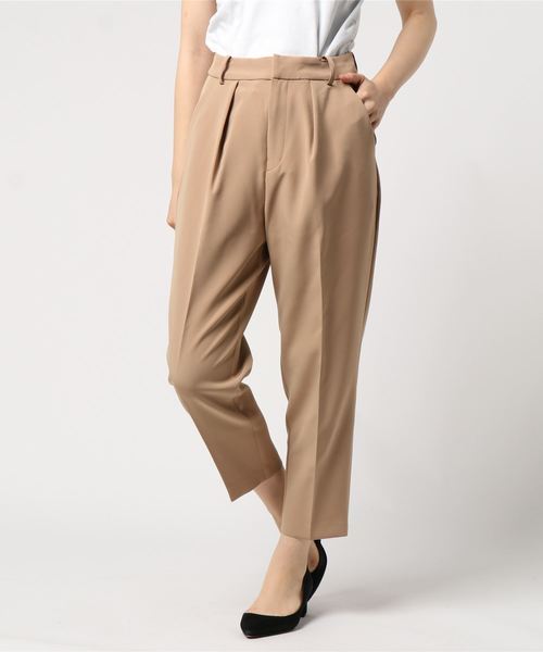 YECCA VECCA（イェッカヴェッカ）の「ダブルクロスタックパンツ（その他パンツ・レディース・ネイビー/キャメル・SMALL/MEDIUM）」の2枚目の写真