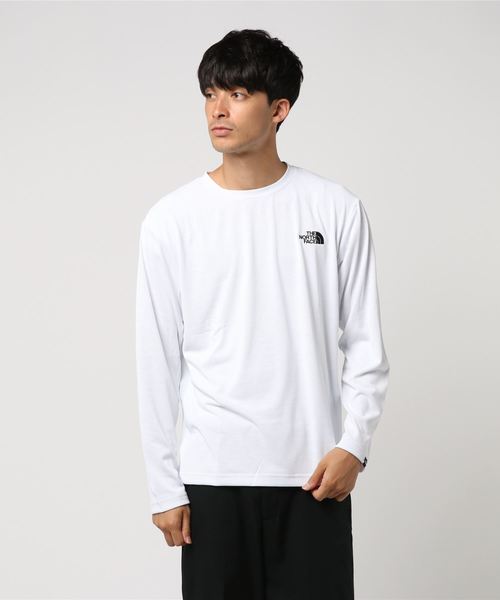 THE NORTH FACE（ザノースフェイス）の「TheNorthFace (ノースフェイス）L/S Squqre Logo Tee ロングスリーブスクエアロゴティー（Tシャツ/カットソー・メンズ・ホワイト/ブラック・MEDIUM/LARGE/X-LARGE）」の6枚目の写真