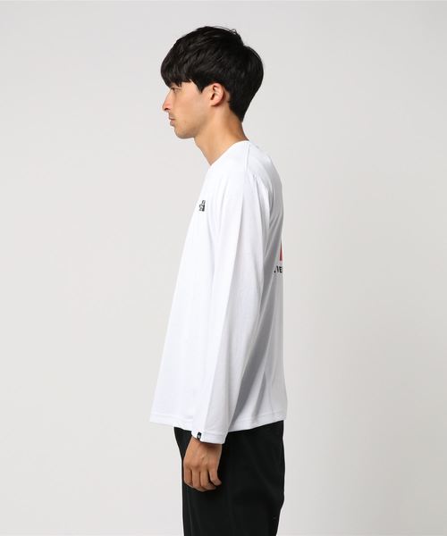 THE NORTH FACE（ザノースフェイス）の「TheNorthFace (ノースフェイス）L/S Squqre Logo Tee ロングスリーブスクエアロゴティー（Tシャツ/カットソー・メンズ・ホワイト/ブラック・MEDIUM/LARGE/X-LARGE）」の3枚目の写真