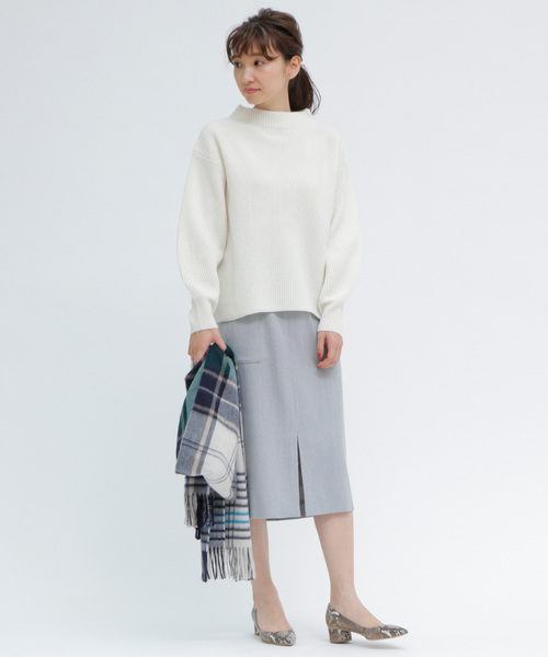 1er Arrondissement(プルミエアロンディスモン)の「ベネシャンタイトスカート(スカート・レディース・ライトグレー/ベージュ系その他/ネイビー・36/38)」の13枚目の写真