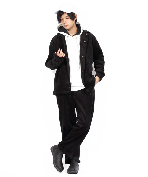 ８(eight)（エイト）の「コーデュロイ コーチジャケット ブルゾン（ブルゾン・メンズ・ブラック/ベージュ/ブラウン・MEDIUM/LARGE/X-LARGE）」の4枚目の写真