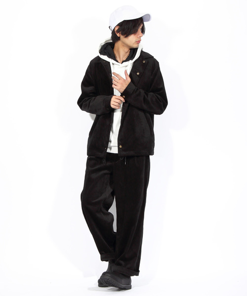 ８(eight)（エイト）の「コーデュロイ コーチジャケット ブルゾン（ブルゾン・メンズ・ブラック/ベージュ/ブラウン・MEDIUM/LARGE/X-LARGE）」の5枚目の写真