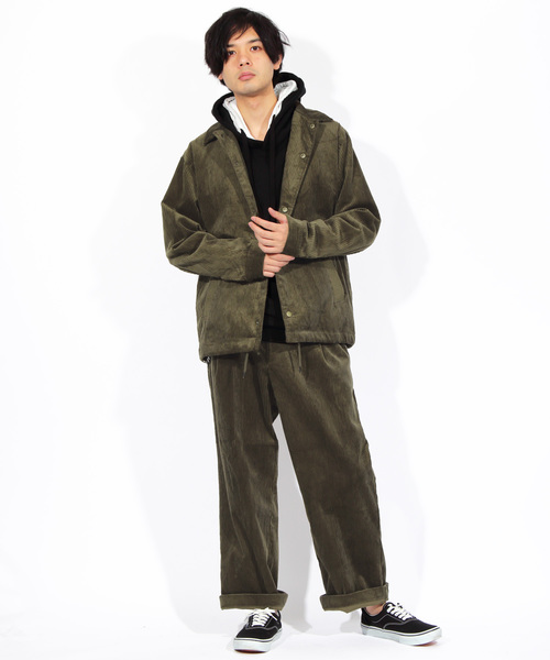 ８(eight)（エイト）の「コーデュロイ コーチジャケット ブルゾン（ブルゾン・メンズ・ブラック/ベージュ/ブラウン・MEDIUM/LARGE/X-LARGE）」の7枚目の写真