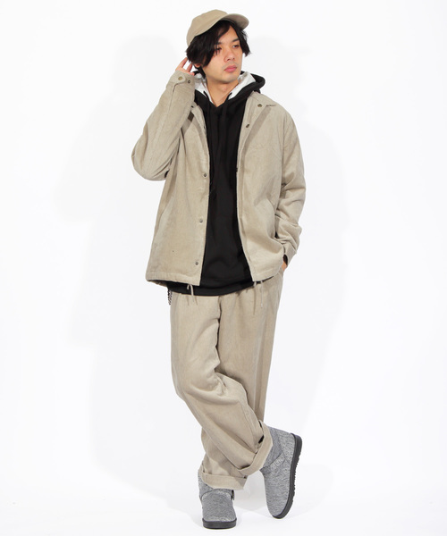 ８(eight)（エイト）の「コーデュロイ コーチジャケット ブルゾン（ブルゾン・メンズ・ブラック/ベージュ/ブラウン・MEDIUM/LARGE/X-LARGE）」の8枚目の写真