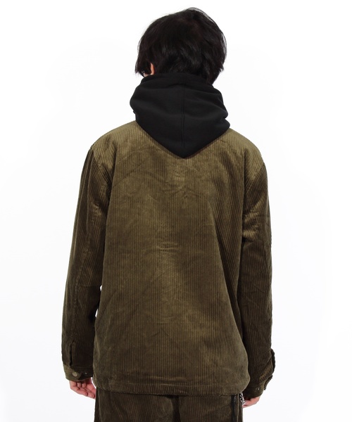 ８(eight)（エイト）の「コーデュロイ コーチジャケット ブルゾン（ブルゾン・メンズ・ブラック/ベージュ/ブラウン・MEDIUM/LARGE/X-LARGE）」の11枚目の写真